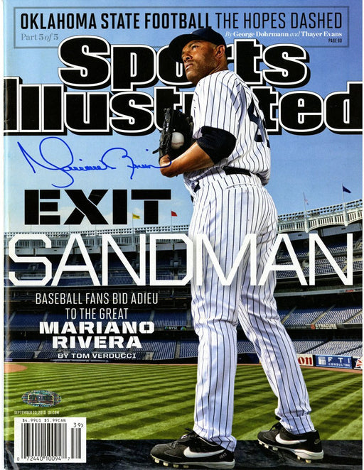 Mariano Rivera Signed Sports Illustrated Magazine Exit Sandman 9/23/2013 No Label