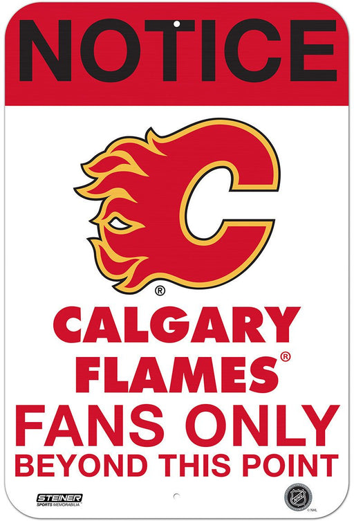 Calgary Flames Fans Only 8x12 Aluminum Sign