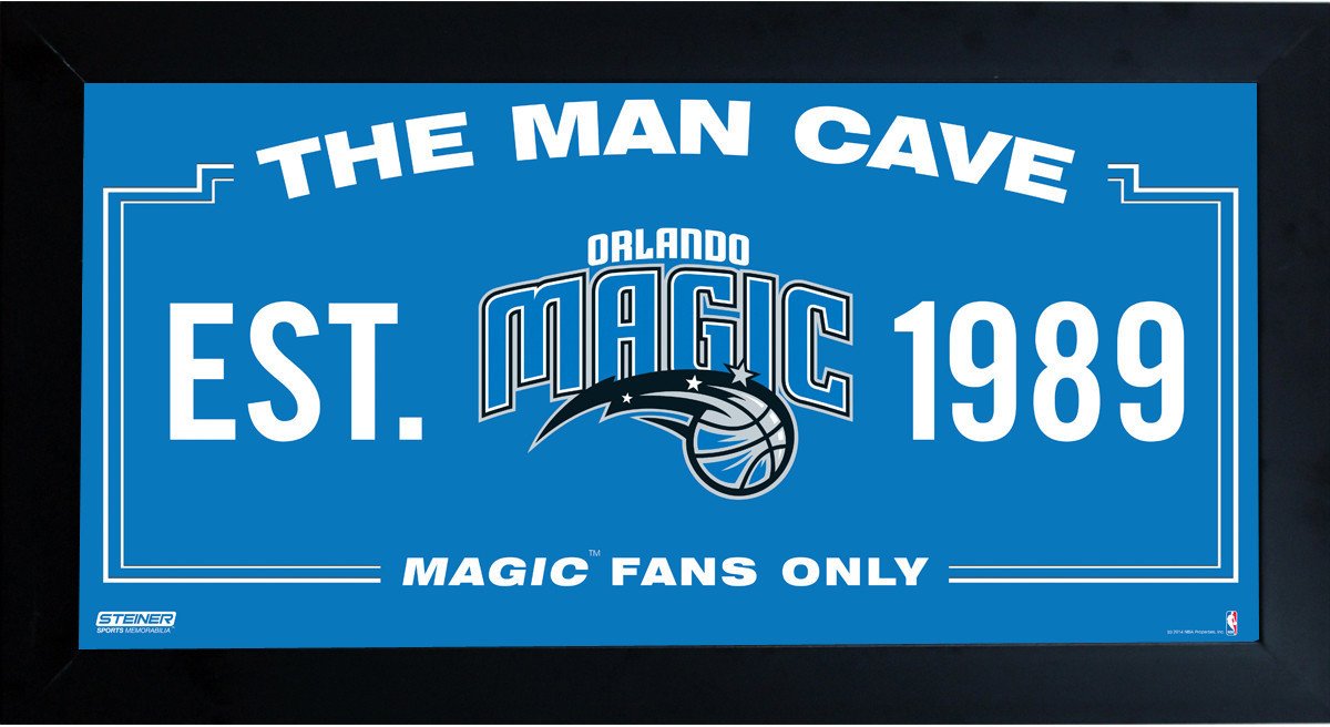Orlando Magic Man Cave Sign 10x20 Framed Photo