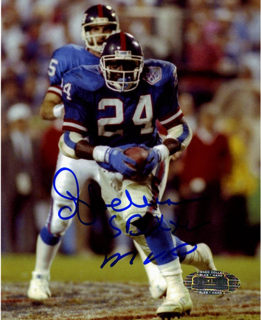 OJ Anderson Signed Rushing SB XXV 4x5 Photo w/ SB XXV Insc