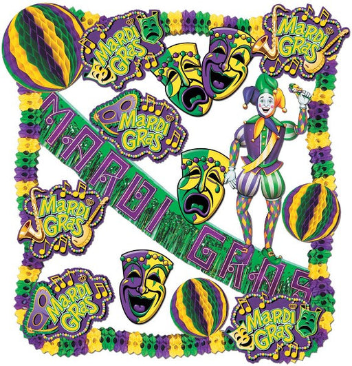 Mardi Gras Decorating Kit - 19 Ct