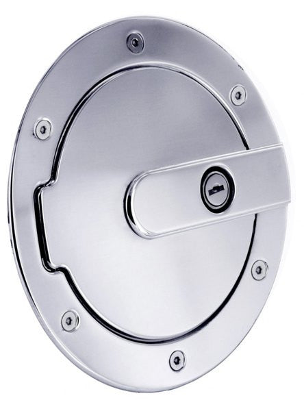 All Sales Race Style Billet Fuel Dr 7 Ring O.D. 5 1/8 Door O.D.-Brushed Chrome Locking