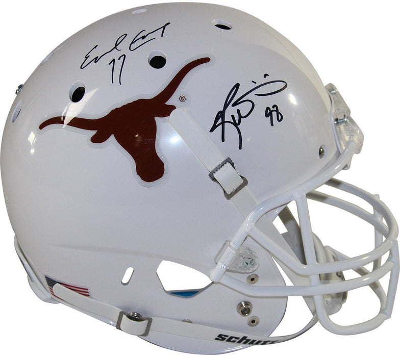 Earl Campbell  Ricky Williams University of Texas Replica Mini Helmet Dual signed w/ 77 98 HT Insc  