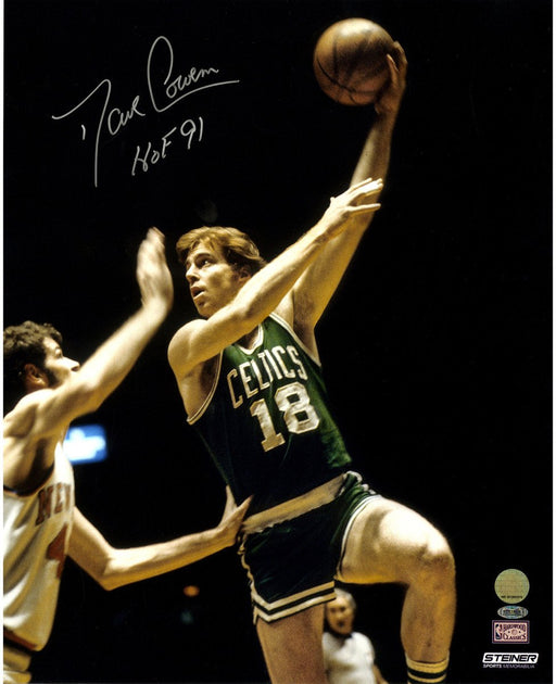 Dave Cowens Vs Knicks Hook Shot 16x20 Photo w/ " HOF 91" Insc