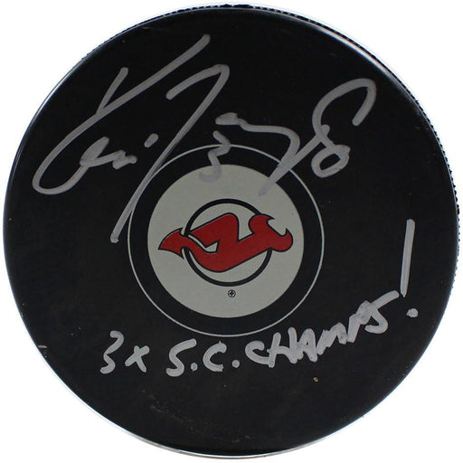 Ken Daneyko Signed NJ Devils Puck with "3x SC Champs!" Insc