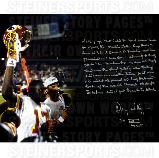 Doug Williams Signed Super Bowl 16x20 Story Photo