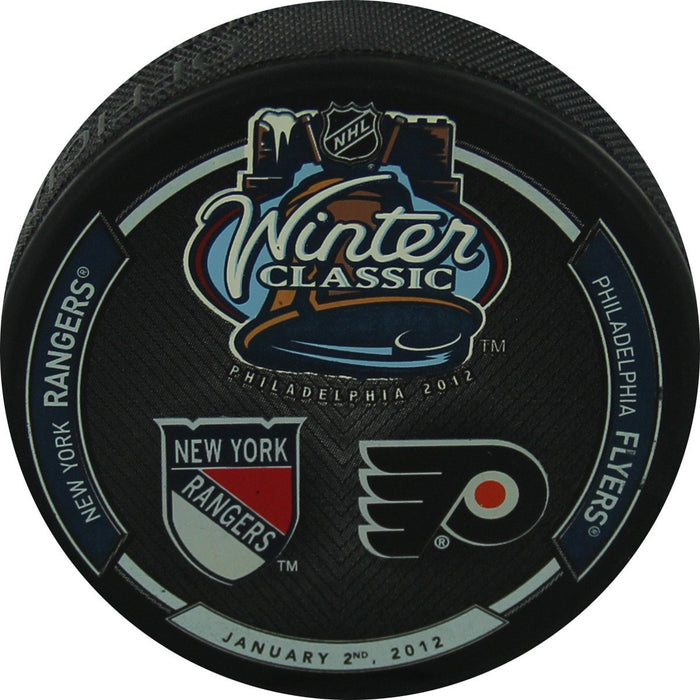 2012 Winter Classic Puck with Team Logo's Uns.