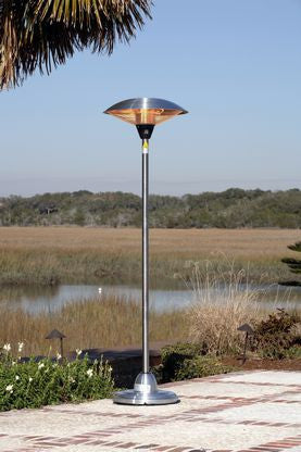 Fire Sense Stainless Steel Floor Standing Round Halogen Patio Heater