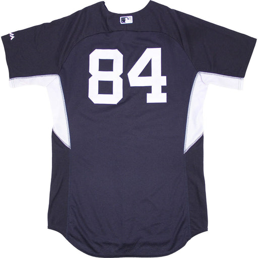 Trent Garrison NY Yankees 2015 Game Used #84 Home BP Top (Spring Training) 3/8/2015(HZ861527)