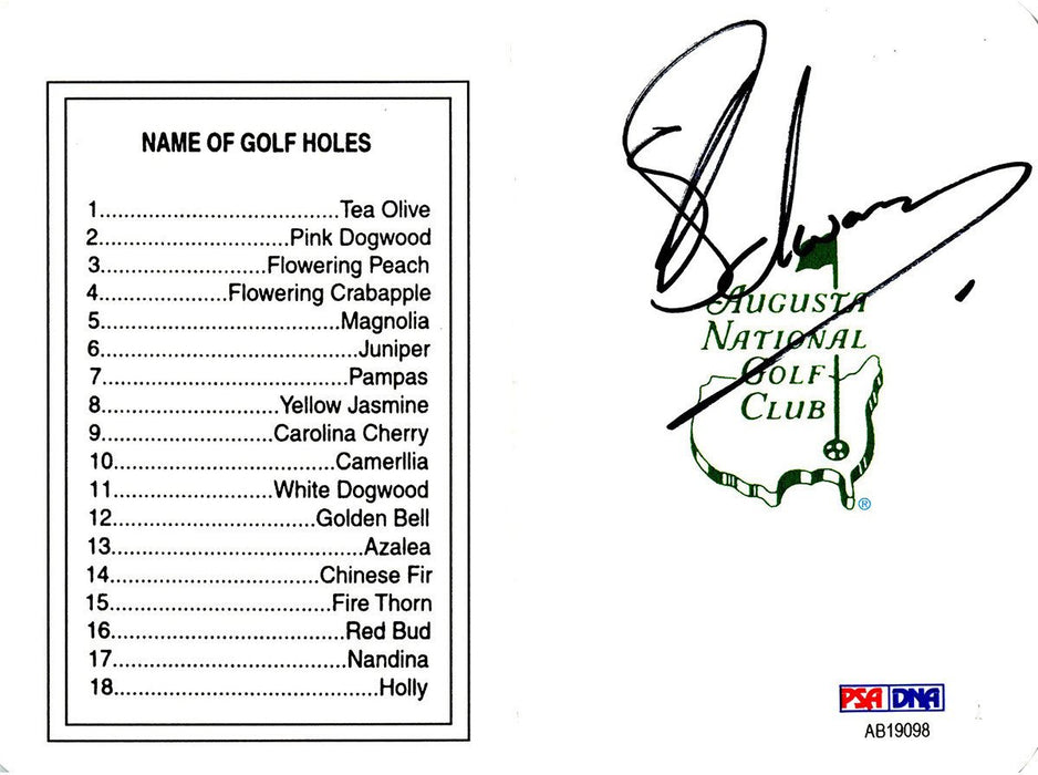 Charl Schwartzel Signed Augusta National Masters Scorecard (PSA/DNA)