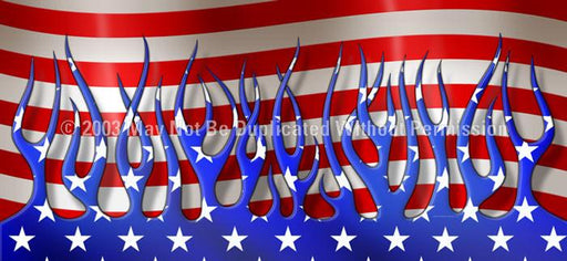 Window Graphic - 30x65 Patriotic Flames