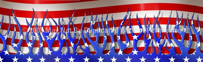 Window Graphic - 20x65 Patriotic Flames