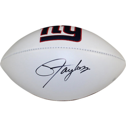 Lawrence Taylor Signed New York Giants White Panel Jarden Signature Football