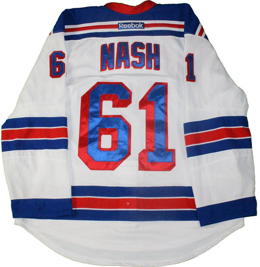 Rick Nash New York Rangers 2015-2016 Season Game Used #61 Playoffs Round 1 White Jersey   (Size 56)