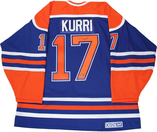 Jari Kurri Signed Edmonton Oilers Replica Jersey (Frozen Pond Auth)