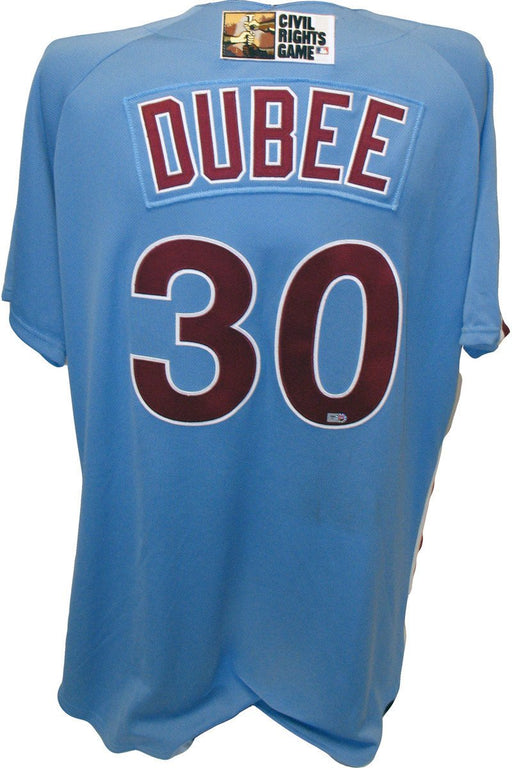 Rich Dubee Jersey - Phillies 2011 Civil Rights Game Worn #30 Light Blue Jersey (48) (FJ180868)