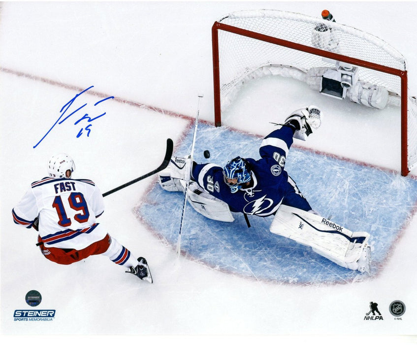 Jesper Fast Signed 2015 Playoff Goal vs Tampa Bay Lightning 8x10 Photo