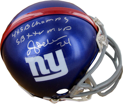 OJ Anderson Signed Current Style Giants Mini Helmet w/ “SB XXV MVP  4X SB Champs” insc LE/50