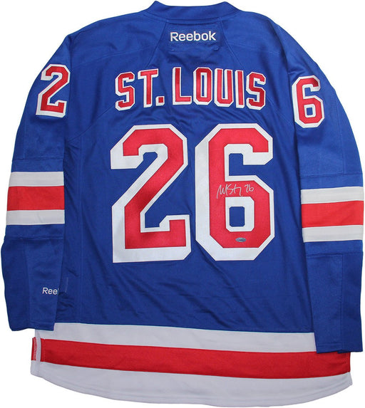 Martin St. Louis Signed New York Rangers Blue Premier Jersey w/ Alternate Captain "A"