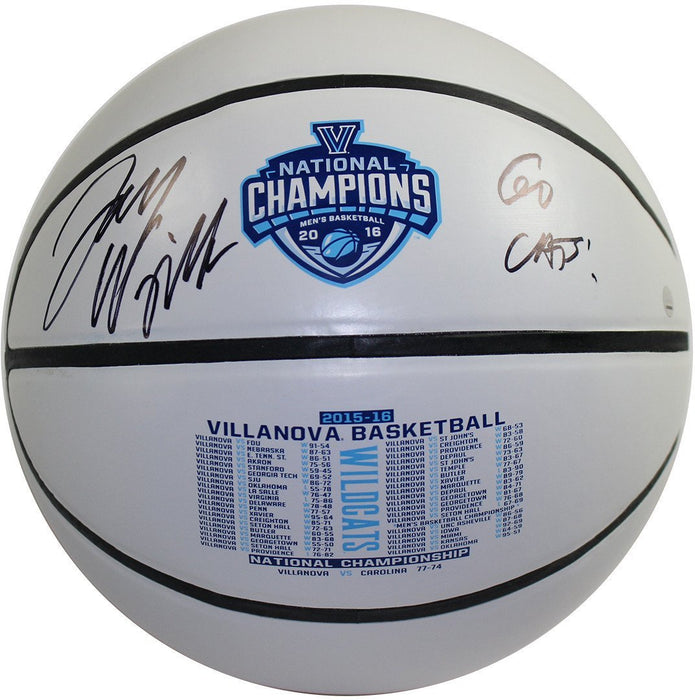 Jay Wright Signed 2016 National Champions Commemorative White Panel Basketball w/ Go Cats! Insc