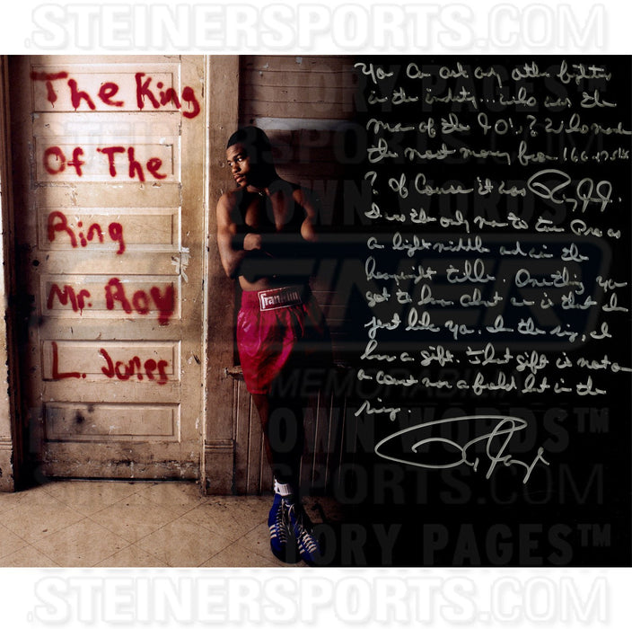 Roy Jones Jr. Signed 16x20 Story Photo