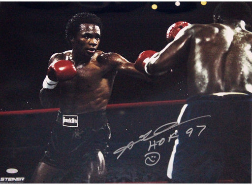 Sugar Ray Leonard Fight vs Kevin Howard Signed 16x20 Photo w/ HOF Insc