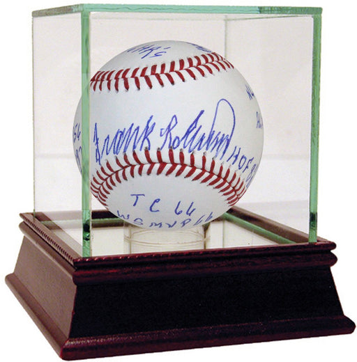 Frank Robinson Signed MLB Baseball w/ 11 Career Stat Inscriptions