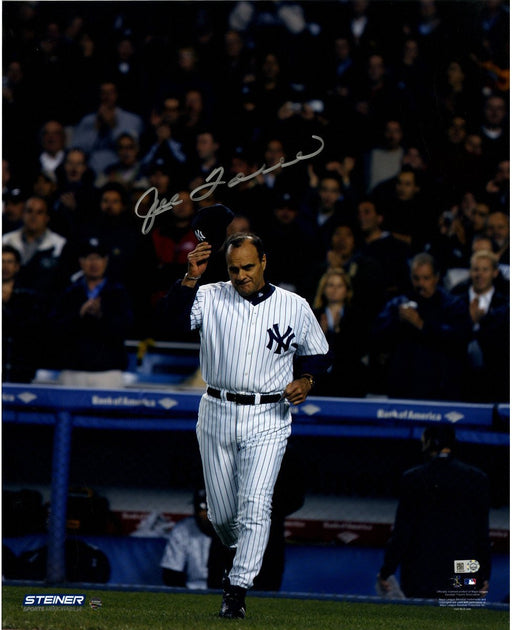 Joe Torre Signed Cap Tip 16x20 Photo (Signed In Silver) (MLB Auth)