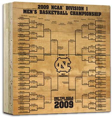 UNC Basketball Engraved 12x12 Bracket uns