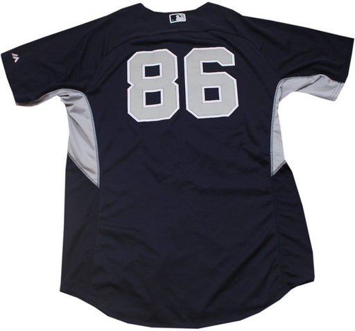 Jose Pirela  Jersey - NY Yankees 2014 Spring Training Game Used#86 Road BP Top (HZ102019) (Size 48)