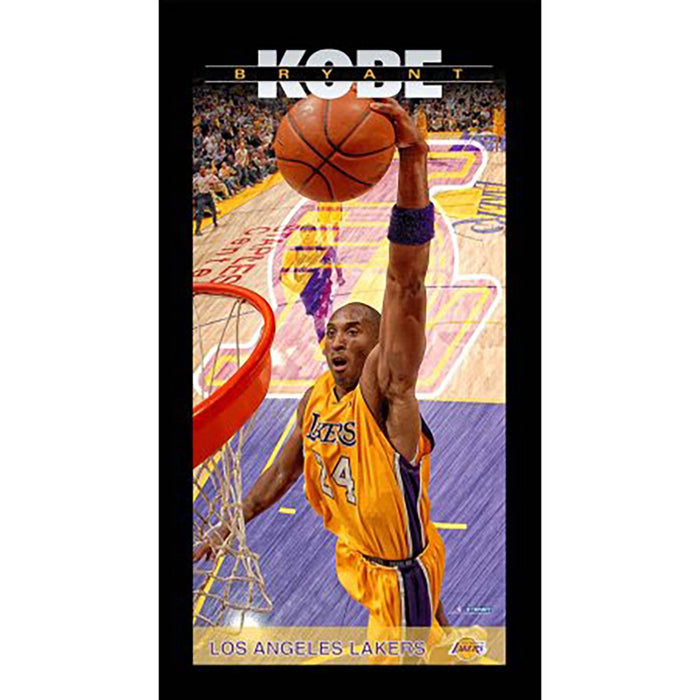 Kobe Bryant Los Angeles Lakers Player Profile Wall Art 9.5x19 Framed Photo