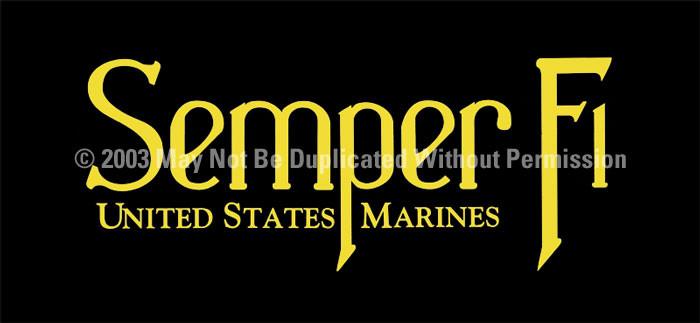 Window Graphic - 30x65 Semper Fi 3