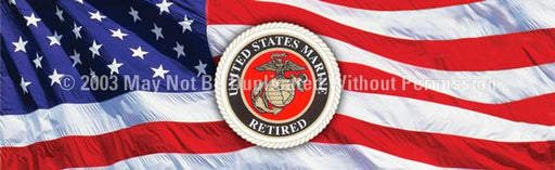 Window Graphic - 20x65 U.S. Marines Retired