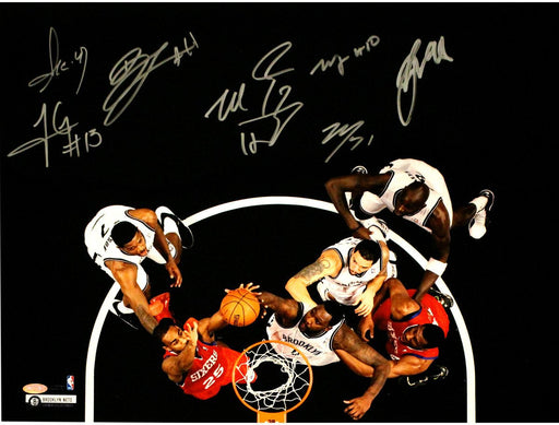 Brooklyn Nets Multi Signed Blocked Shot 16x20 Photo (8 Sigs)