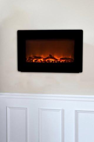 Fire Sense Black Wall Mounted Electric Fireplace