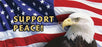 Window Graphic - 30x65 US Eagle Flag 2 Support Peace