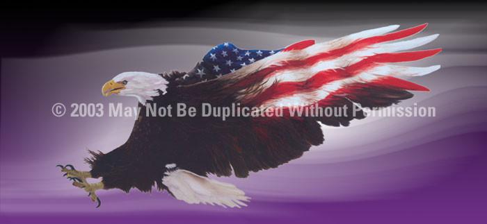 Window Graphic - 30x65 Wings of Freedom Purple