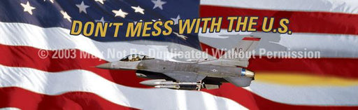 Window Graphic - 20x65 US Flag 1 with Jet