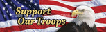 Window Graphic - 16x54 US Eagle Flag 2 Support Our Troops