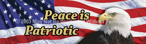 Window Graphic - 20x65 US Eagle Flag 2 Peace is Patriotic