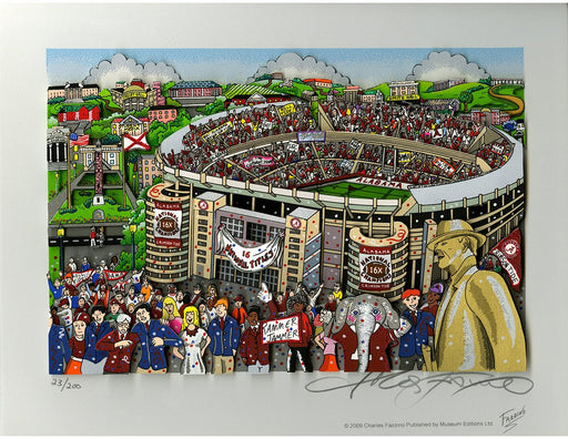 Charles Fazzino Alabama Pop Art (16 National Titles)