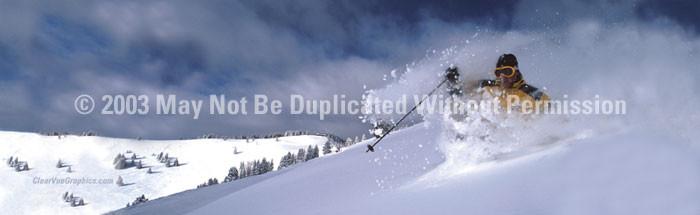 Window Graphic - 20x65 Skiing is Believing