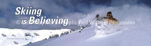 Window Graphic - 16x54 Skiing is Believing with Text