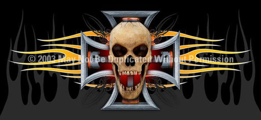 Window Graphic - 30x65 Pistons Skull 2