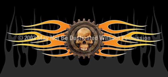 Window Graphic - 30x65 Gear Skull