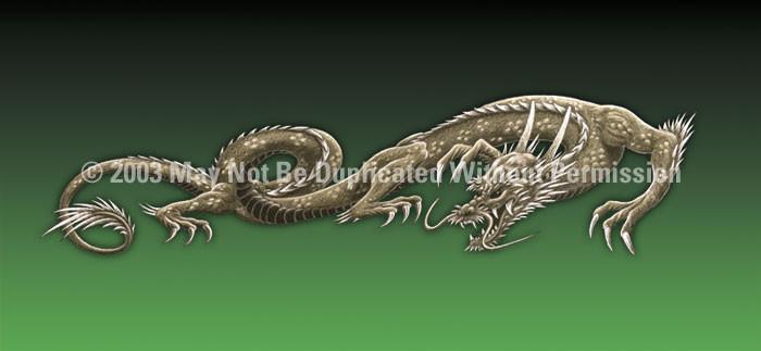 Window Graphic - 30x65 Dragon Tattoo Green