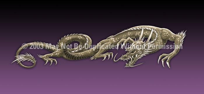 Window Graphic - 30x65 Dragon Tattoo Purple