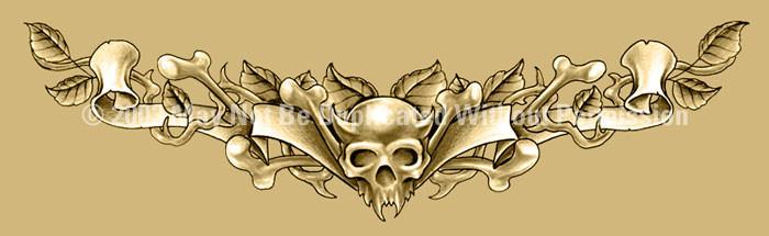 Window Graphic - 20x65 Shoulder Tattoo 3 Flesh