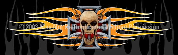 Window Graphic - 20x65 Pistons Skull 2