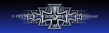 Window Graphic - 20x65 Iron Cross Blue